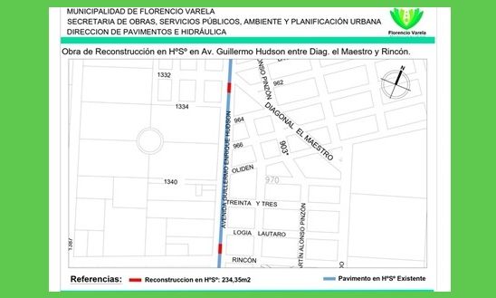 F. Varela - El Municipio planifica una obra vial en Av. Guillermo Hudson